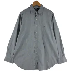 古着 ラルフローレン Ralph Lauren POLO by Ralph Lauren ANDREW 長袖 ストライプシャツ メンズL相当 ヴィンテージ/eaa533603