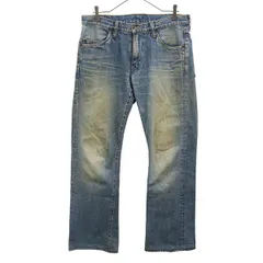 ブルーブルー 日本製 ロゴパッチ ストレートデニムパンツ W31 ブルー BLUE BLUE ジーパン メンズのサムネイル
