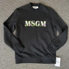MSGM スウェットビッグロゴ センタープリント ブラック XL スウェット | MSG