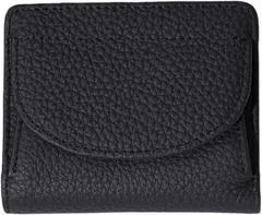 グリーンパキラ 財布 レディース 二つ折り ミニ財布 本革 コンパクト ボックス型 小銭入れ 小さい財布 ミニウォレット ミニマリスト(ブラック)