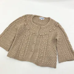 （K1002003）Jocomomola ホコモモラ　ニットカーディガン　セーター　ベージュ　七分袖　40
