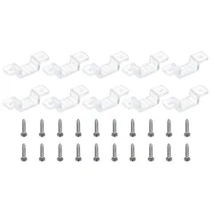 PATIKIL LEDストリップランプクリップ 100個 取付金具固定クリップ クランプホルダー ネジ付き 11 mm-14 mmネオンRGBライトケーブルリボン用 半透明