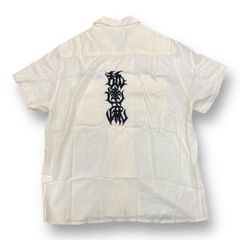 a810【美品】ワコマリア　刺繍ロゴ　舐達麻　殺人音楽　レア　半袖シャツ a810【美品】ワコマリア 刺繍ロゴ 舐達麻 殺人音楽 レア 半袖