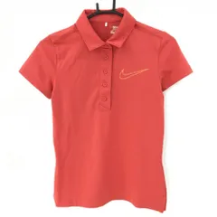 ★値下げ★【超美品】ナイキ 半袖ポロシャツ オレンジ ロゴプリント シンプル レディース M ゴルフウェア NIKE