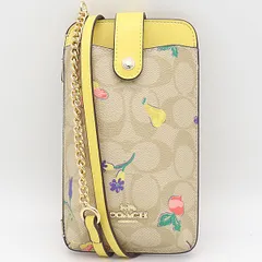 良品 コーチ ゴールド金具 シグネチャー柄 スマホショルダーバッグ 2000000 NSK MTM