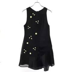 3.1 Phillip Lim スリーワンフィリップリム フラワービジューエンボスワンピース  ブラック 2のサムネイル