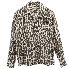 ワコマリア 日本製 総柄 長袖 オープンカラーシャツ M ブラウン系 WACKO MARIA RUDEES メンズ 古着 【240228】 メール便可