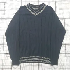 ◇ ⊇ クラフトスタンダードブティック シンプル 長袖 Vネックニット サイズM ネイビー系 レディース E  【1508200020266】