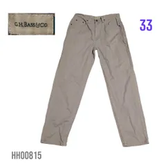 90s00sコットンパンツw33股下74cmG.H.BASSアメリカ製生地  HH00815のサムネイル