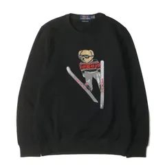 【美品】POLO Ralph Lauren ポロ ラルフローレン スウェット サイズ:M / ポロベア クルーネック スウェットシャツ (CUSTOM SLIM FIT) / ブラック 黒 / トップス トレーナー プルオーバー【メンズ】