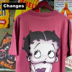 90s Changes USA製 Betty Boop ベティ ブープ Tシャツ Mサイズ 両面 ビッグ プリント ピンク 10674