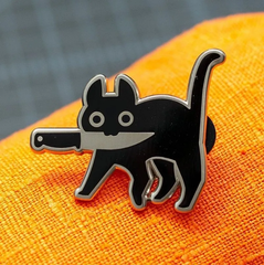 コソ泥にゃんこ　ピンバッジ　◆ねこ　猫　ネコ◆