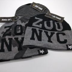 ニット帽子 ビーニー スケボーブランド ZOO YORK ズーヨーク フリーサイズ 男女兼用 アクリル100% 全3色 USA直輸入モデル 送料無料 ZY-KH