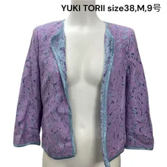 ユキ トリイ YUKI TORII ジャケット ブルゾン 長袖 刺繍 レース コットン 38、M、9号 レディース S5S435