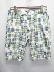 ◇ ◎ Θ le coq sportif ルコック スポルティフ ゴルフウェア ハーフ パンツ サイズL グレー グリーン メンズ E  【1506180014114】