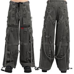 パンツ Trippnyc Fog wash X strap pant TRIPP NYC - X-STRAP PANT FOG WASH INDIGO DENIM