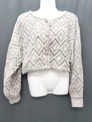 ◇ ⊇ And Search アンドサーチ 長袖 ニット カーディガン サイズM ブラウン系 レディース P  【1410160013441】