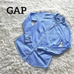 GAP ギャップ　シャツ　チェック　ブルー　シンプル
