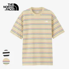 ザ・ノース・フェイス tシャツ 半袖 メンズ ボーダー オーガニック コットン THE NORTH FACE NT32455 S/S MULTI BORDER T ブラック ホワイト UVカット 春夏 刺繍 M / L / XL メール便  ノースフェイス (
