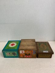 【フォロー割対象商品】アンティーク薬箱3個セット　昭和レトロ