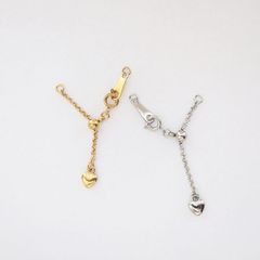 1本 316L サージカルステンレス Petit heart スライドボールアジャスター ゴールド アクセサリーパーツ コネクター ペンダント 手芸 ハンドメイド