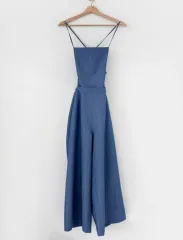 2Way ワイド デニム パンツ ジャンプ スーツ