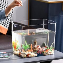 金魚鉢 水槽 金魚鉢 プラスチック 透明 金魚 水槽 蓋付き 金魚鉢 大きい 植物栽培 水槽 大容量 おしゃれ 防爆 小さな水族館 家 ban507