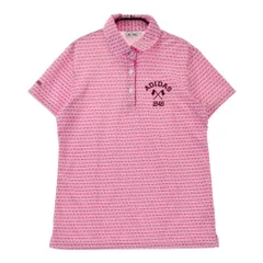 サイズ：L ADIDAS GOLF アディダスゴルフ AF8007 半袖 ポロシャツ 総柄 ピンク系 [240101311504]# ゴルフウェア レディース ストスト