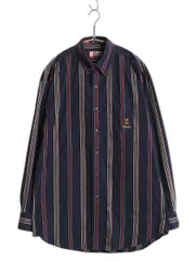 【お得なクーポン配布中!】 90s チャップス ラルフローレン ストライプ 長袖 ボタンダウン シャツ メンズ M / オールド ポロ コットン ワンポイント ポケット付き BD