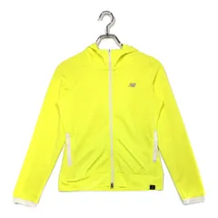中古 レディース ニューバランスゴルフ New Balance golf フルジップアウター 0(S) 黄 長袖 パーカー ダブルジップ ボーダー
