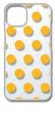 【新品未使用】iPhone13 アイフォン13 クリア ハードケース ドット柄 水玉 (イエロー) スマホケース カバー cl-iphone13-dotsmall-06