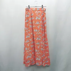 ◇ ⊂ ROPE PICNIC ロペピクニック フルーツ&トリップ柄 ロング丈 フレア スカート サイズ40 オレンジ系 レディース E  【1410290071014】