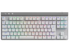 【新品・4営業日で発送】LOGICOOL ロジクール G515WLTCWH ゲーミングキーボード G515 LIGHTSPEED TKL(タクタイル) ホワイト G515-WL-TCWH 有線・ワイヤレス ／Bluet...