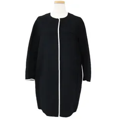 S Max Mara エス マックスマーラ ウール アウター コート ミドル ロング ノーカラー クルーネック ドルマンスリーブ バイカラー スナップボタン ダブルフェイス おしゃれ シンプル ブランド【レディース】のサムネイル