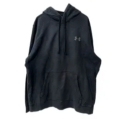 UNDER ARMOUR ロゴスウェット パーカー 2XL ブラック アンダーアーマー フーディー ビッグサイズ トップス 古着卸 アメリカ仕入 a708-6023