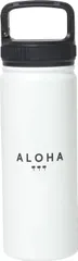 〇在庫処分〇ステンレスボトル(耐熱) ALOHA ハワイアン雑貨　水筒　ハワイ雑貨　アロハ　ハワイ　ハワイアン　ハワイアン雑貨　アメリカン雑貨　雑貨　生活　ウッド　オシャレ　おしゃれ　シンプル　日用品　日用雑貨のサムネイル