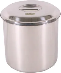 【迅速発送】大屋製作所 クローバー 丸型キッチンポット 18cm 目盛付 手無 モリブデンステンレス 日本製 AKT13018