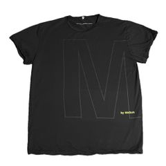 ★新品★ MADE IN ITALY製 MAGLIA 2025年AWモデル 「M by MAGLIA」 プリント クルーネックTシャツ ブラック M～XLサイズ