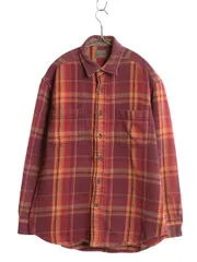 【お得なクーポン配布中!】 90s セントジョンズベイ ヘビー フランネル シャツ メンズ M / オールド チェック ネルシャツ ヘビーウェイト コットン マルチカラー 厚手