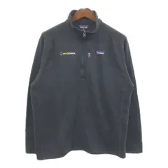 patagonia パタゴニア 企業ロゴ ハーフジップ ベターセーター フリースジャケット アウトドア ブラック (メンズ XL) 中古 古着 Q5129