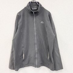 古着 used　Kappa　カッパ　長袖トラックジャケット　ジャージ　ワンポイント　灰色　グレー　刺繍ロゴ　Mサイズ