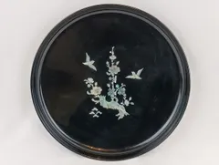蒔絵　盆　長方形　漆塗り　漆器　螺鈿　扇面　扇　骨董　アンティーク 蒔絵 盆 長方形 漆塗り 漆器 螺鈿 扇面 扇 骨董 アンティーク