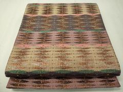 平和屋着物○本場大島紬 9マルキ 色紙重ね草花文 中江絹織物謹製 証紙  