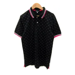 ティーケーミクスパイス タケオキクチ THE SHOP TK MIXPICE ポロシャツ 半袖 ポロカラー 総柄 M 黒 ブラック /SY28