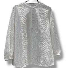 theory luxe セオリー リュクスプルーオーバーブラウス 03-8308265-000-038 ブラウス レース調  刺繍 日本製 オフホワイト 38サイズ レディース 春ゴーゴー古着マルイ草加店291