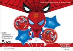 Balloons, Aluminum Balloons, Party Decorations, Spiderman Hero Cool Balloons, Set of 5