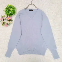 【グリーンレーベルリラクシング】 長袖ニット 着回し Vネックトップス ウール