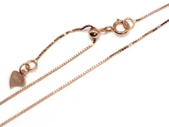 シルバー925 ペンダントチェーン スライド式長さ調節 ベネチアンチェーン ネックレス チェーン