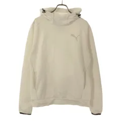 プーマ 長袖 スウェットパーカー S ホワイト PUMA メンズ 古着 【240421】