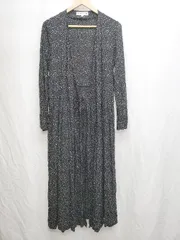 ◇ ⊂ INES DE LA FRESSANGE　×　UNIQLO 星柄 長袖 ロング ラップワンピース サイズM ブラック　ベージュ系 レディース P  【1408200035140】